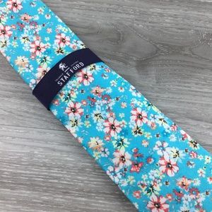 Stafford Accessories - Stafford Blue Floral Pattern Tie Stafford Accessories - Stafford Blue Floral Pattern Tie
